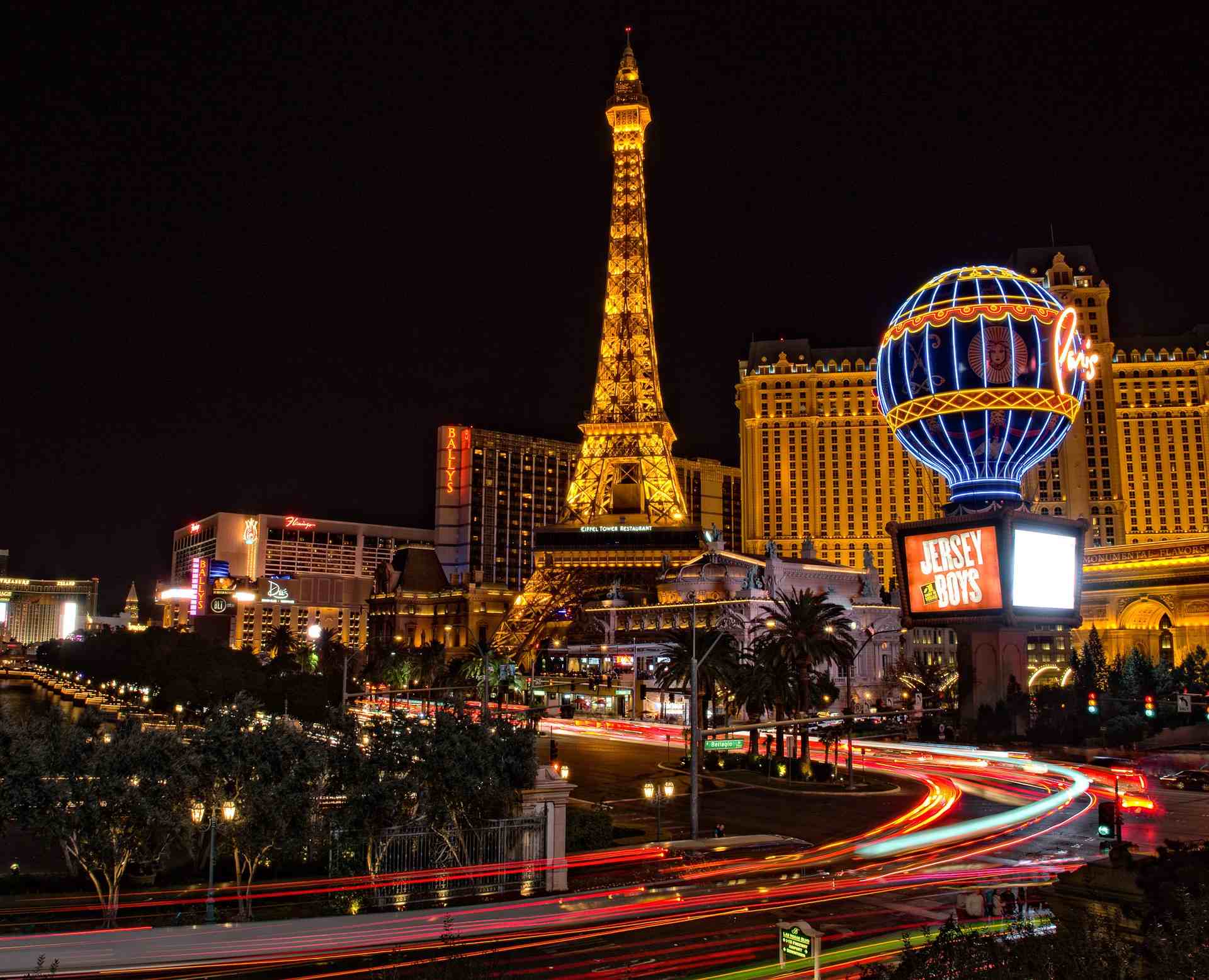Blick auf Las Vegas in der Nacht